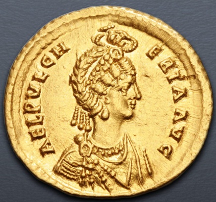 Aelia Pulcheria, Augusta, 430-440 CE (Constantinople Mint-AV Solidus)